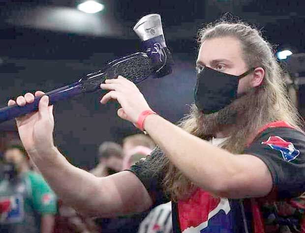 Viking connection: Axe thrower set for nationals, backed by meadery